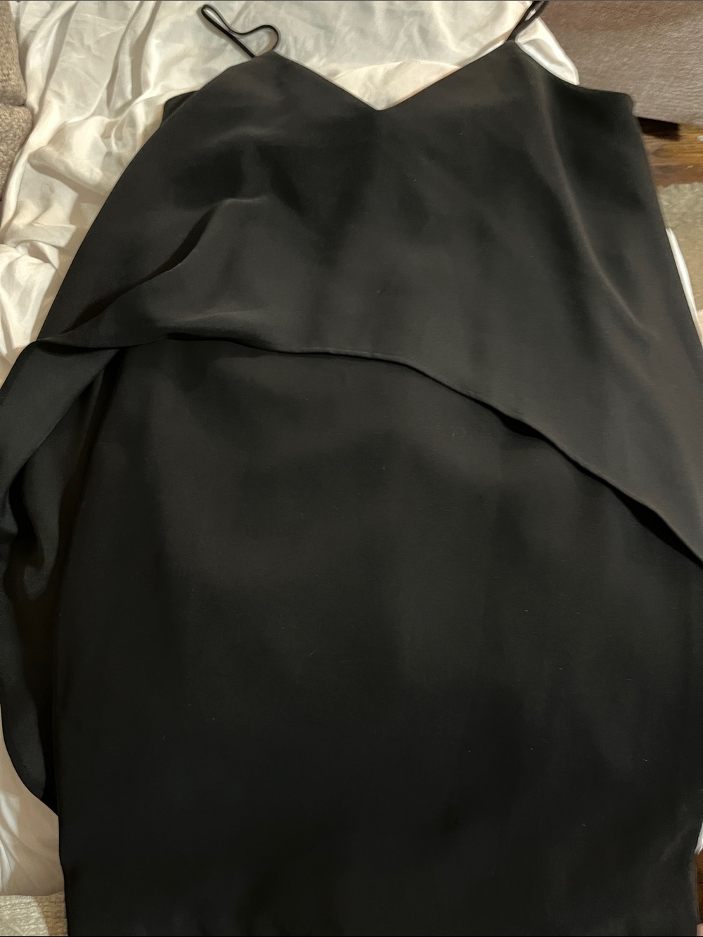 White House Black Market Black Asymmetrical Mini Dress